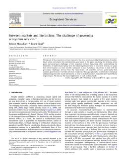Between markets and hierarchies The challenge of