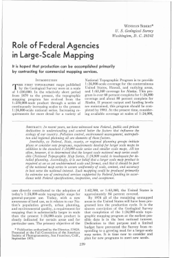 Role of Federal Agencies in Large-Scale Mapping