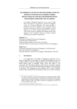 an empirical study on the singapore court of appeal`s citation of