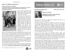 F Face to Fa ace - Jewish Theological Seminary