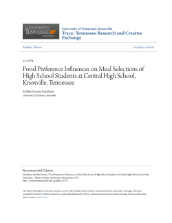 Food Preference Influences on Meal Selections of High School