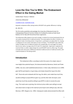 The Endowment Effect in the Dating