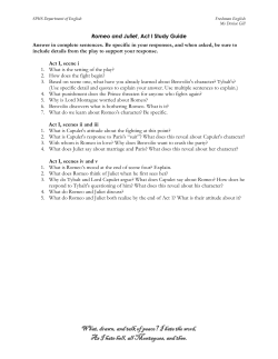 I hate the word, As I hate hell, all Montagues, and thee.