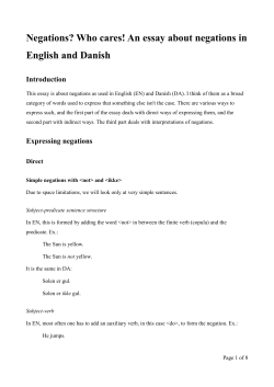 Negations? - Emil Kirkegaard