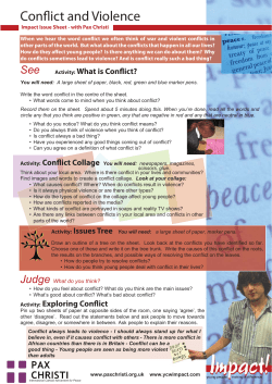 Conflict and Violence - Catholic Social Teaching