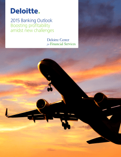 2015 Banking Outlook Boosting profitability amidst new