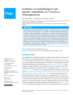 Evolution of morphological and climatic adaptations in
