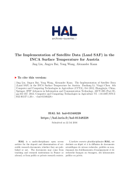 The Implementation of Satellite Data (Land SAF) in the INCA