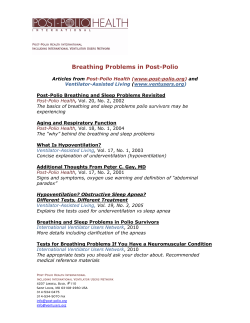Breathing Problems in Post-Polio - Post