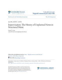 Improvisation - DigitalCommons@Cedarville