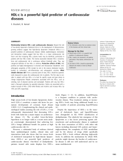 HDL-c is a powerful lipid predictor of cardiovascular diseases
