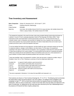Appendix F: Tree Inventory and Assessment