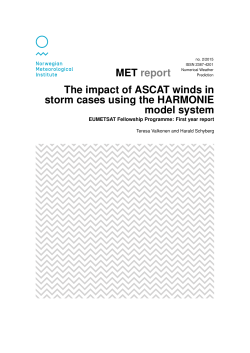 MET report The impact of ASCAT winds in storm cases using the