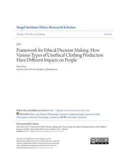 Framework for Ethical Decision Making