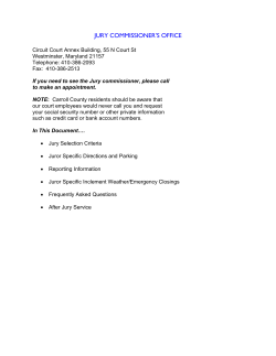 jury commissioner`s office - Carroll County Government