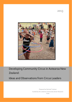 Developing Community Circus in Aotearoa New Zealand