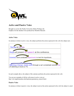 Active and Passive Voice