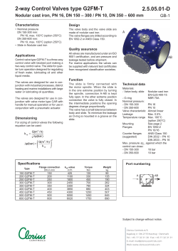 2-way Control Valves type G2FM-T 2.5.05.01-D