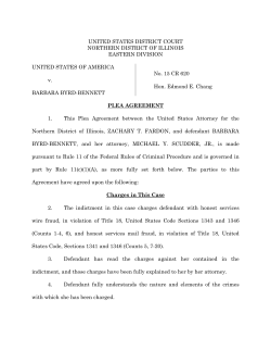 Plea Agreement - US Department of Justice