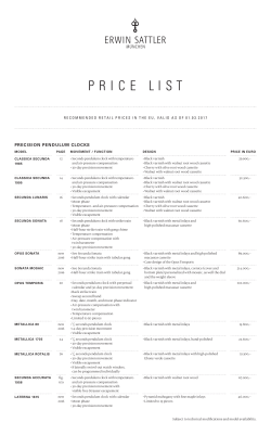 PRICE LIST