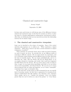 Classical and constructive logic