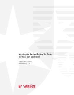 Morningstar Analyst Rating For Funds Methodology