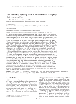 Flow induced by upwelling winds in an equatorward facing - essie-uf