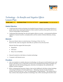 Technology – Its Benefits and Negative Effects Lesson Plan
