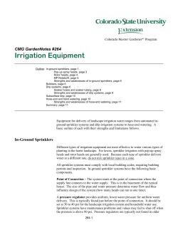 Irrigation Equipment - Colorado State University Extension