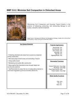 Minimize Soil Compaction in Disturbed Areas