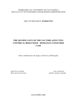 the significance of the factors affecting unethical behaviour