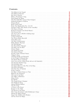 Collection of Tolkien Filksongs - General Guide To Personal and