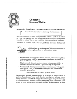 Chapter 8 States of Matter