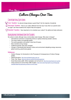 Culture Changes Over Time