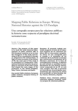 Mapping Public Relations in Europe: Writing National Histories