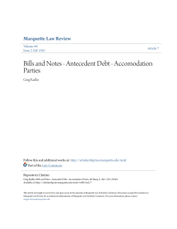 Bills and Notes - Antecedent Debt