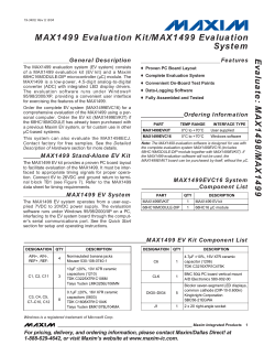 Evaluate: MAX1498/MAX1499 MAX1499 Evaluation Kit/MAX1499