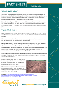 Fact Sheet - Soil Erosion - Keep Queensland Beautiful