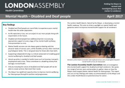 Mental Health &ndash; Disabled and Deaf people April 2017 December