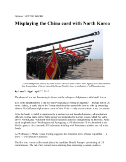 Misplaying the China card with North Korea