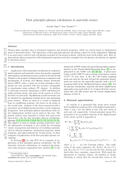 First principles phonon calculations in materials science