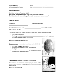 Mirrors: Concave and Convex