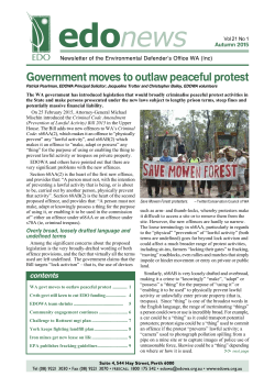 Government moves to outlaw peaceful protest