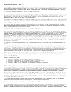 DEFINITION OF THE CHILD (Art. 1)