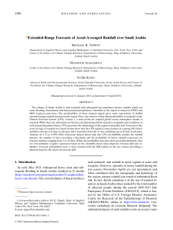 Extended-Range Forecasts of Areal-Averaged Rainfall over Saudi