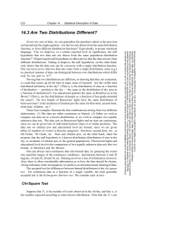 14.3 Are Two Distributions Different?