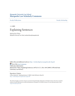 Explaining Sentences - Marquette Law Scholarly Commons