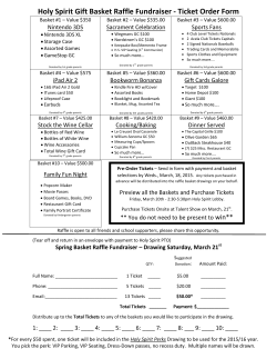 Holy Spirit Gift Basket Raffle Fundraiser