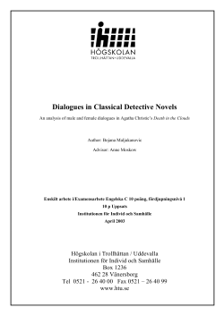 Dialogues in Classical Detective Novels