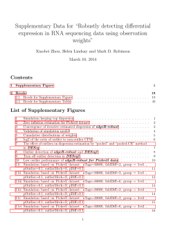 Supplementary Data for &ldquo;Robustly detecting differential - IMLS
